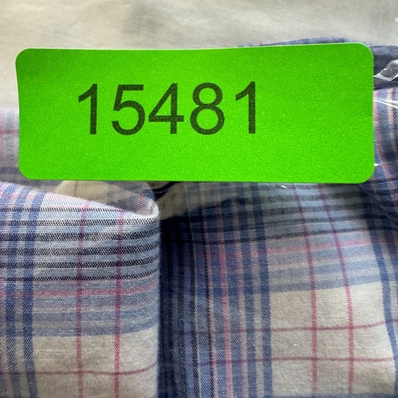 Haggar‎ Clothing Men's Plaid Short Sleeve Button Up Shirt Blue X-Large Stretch - Picture 11 of 11